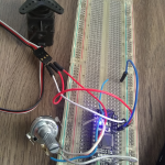 Photograph 1 of assembled circuit on breadboard