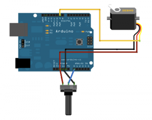 arduino knob servo schematic